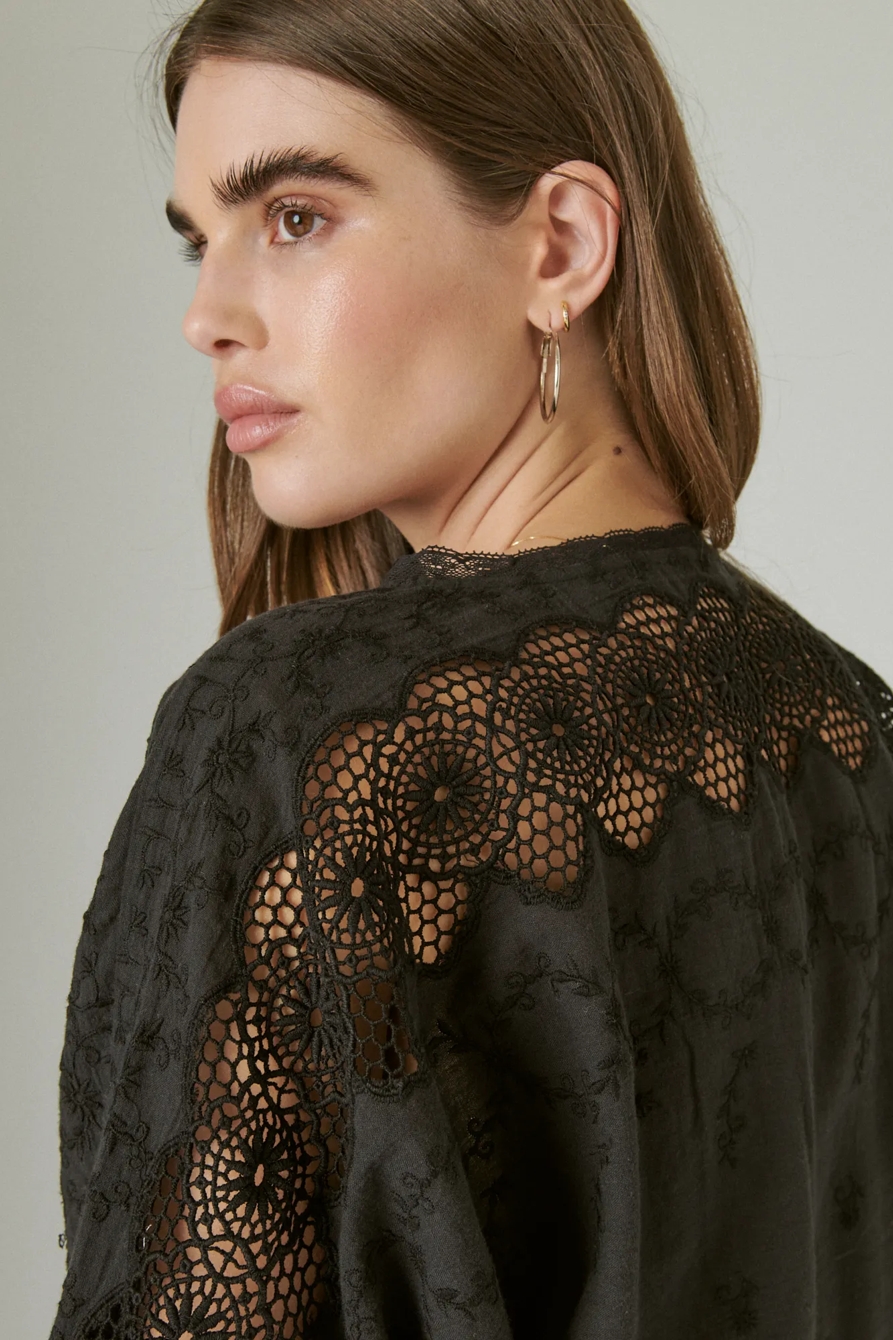 EYELET DROP WAIST MINI DRESS, image 4