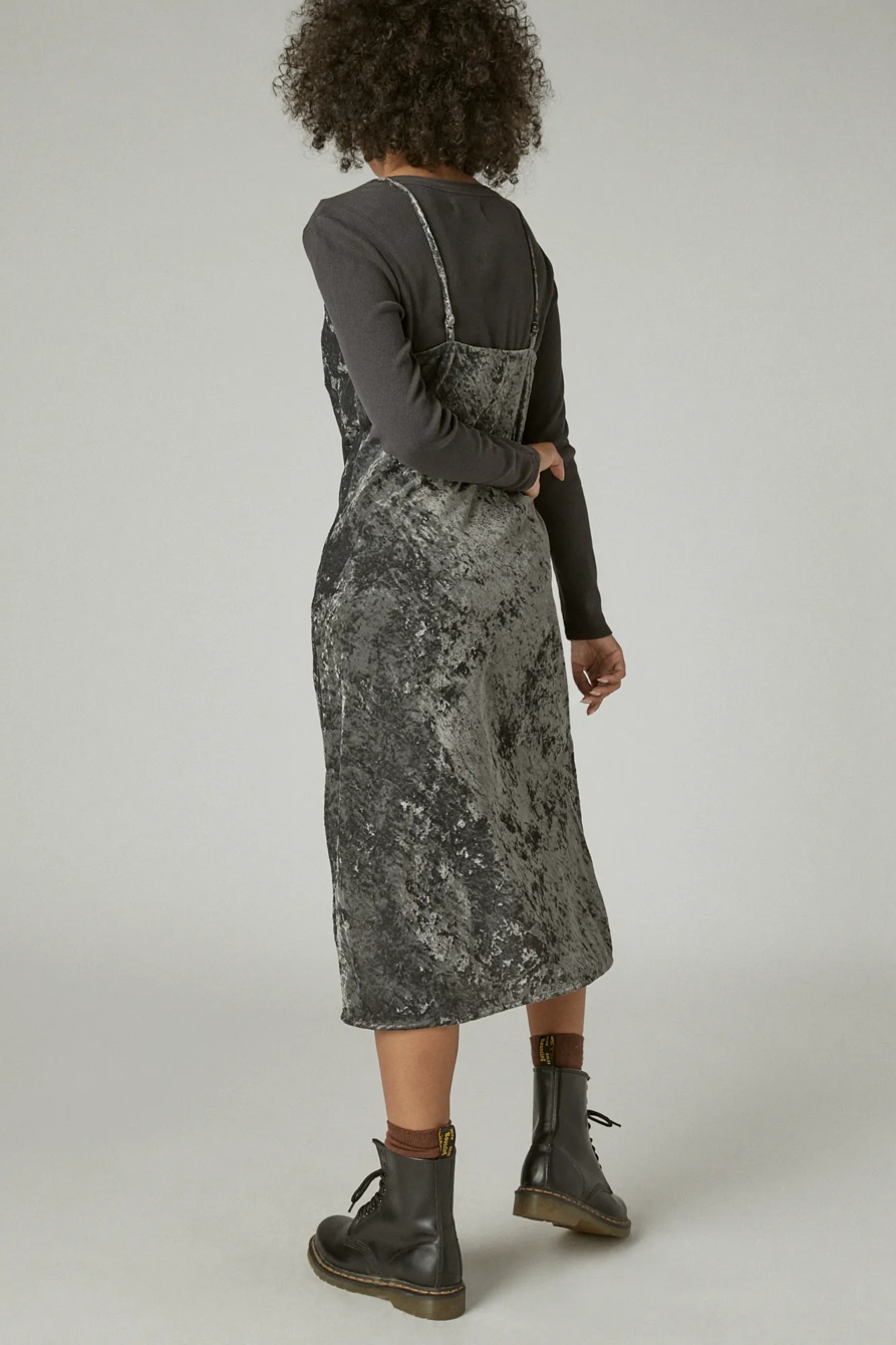 VELVET SLIP DRESS, image 3