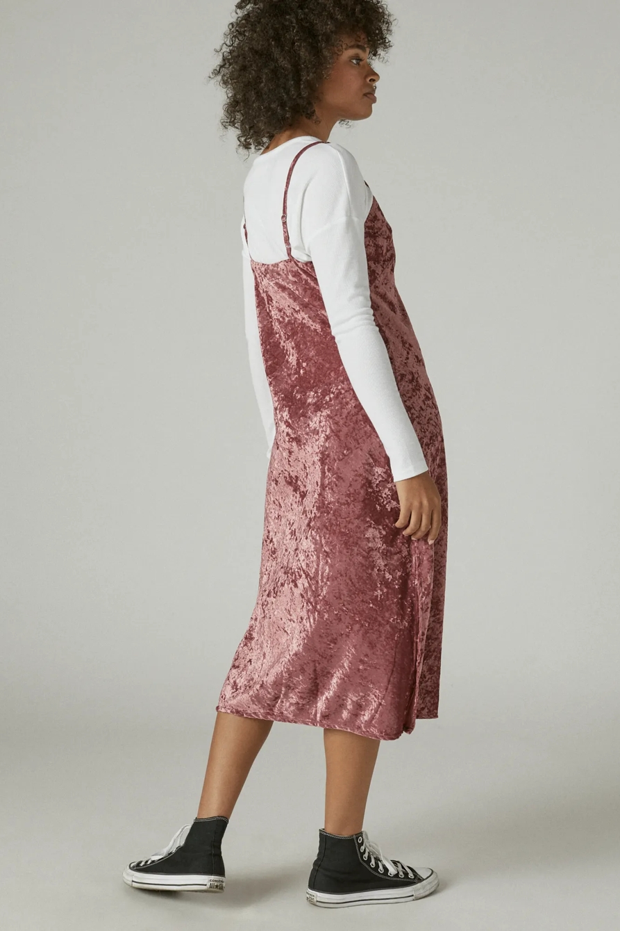 VELVET SLIP DRESS, image 3