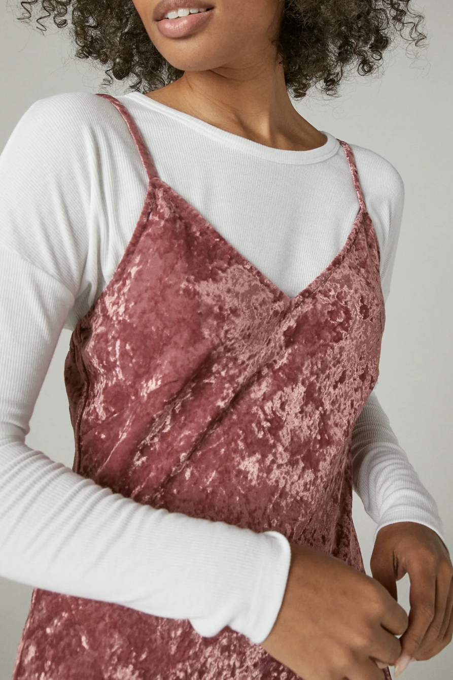 VELVET SLIP DRESS, image 4
