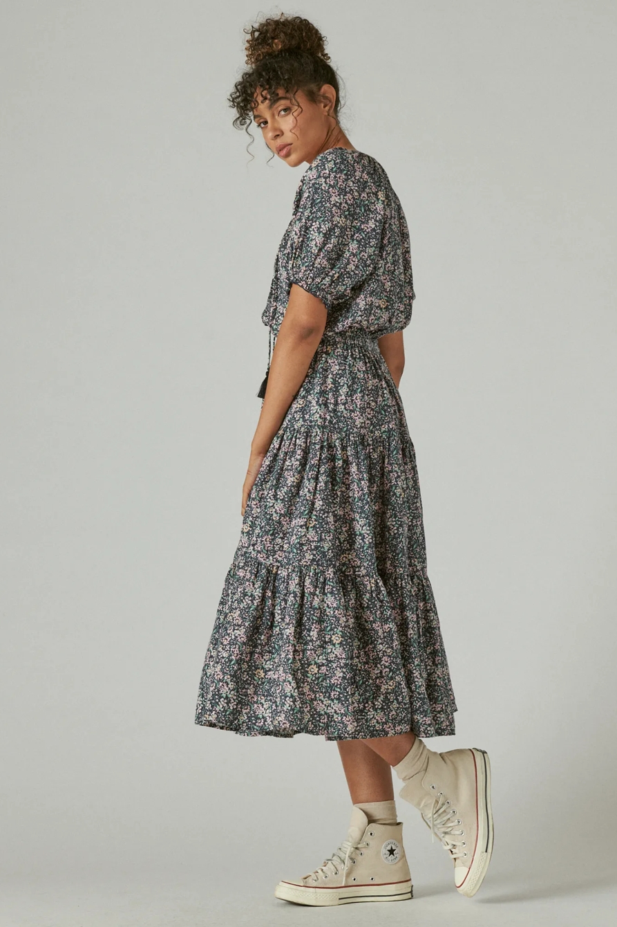 BOHO SMOCKED WAIST MAXI DRESS, image 2