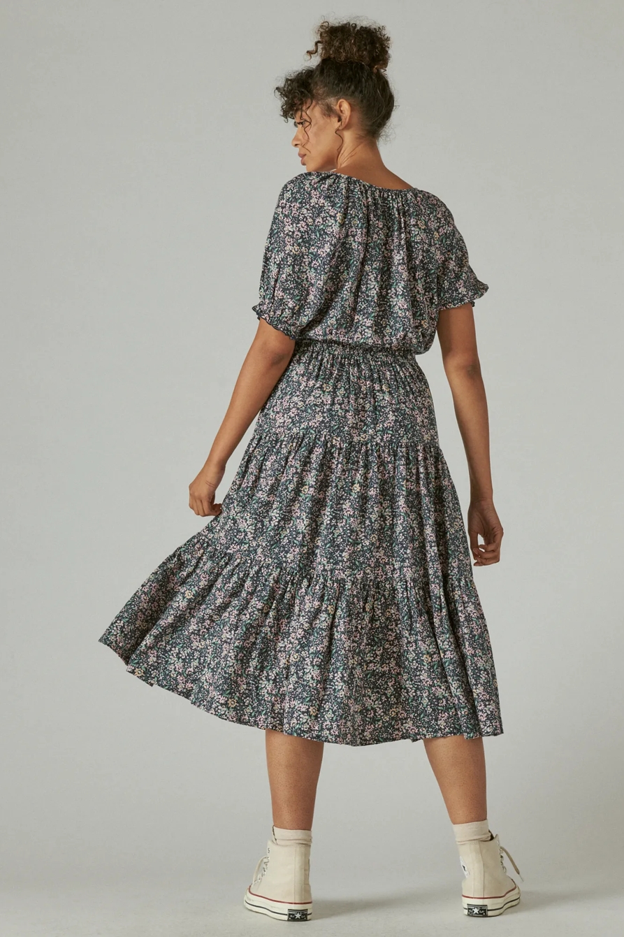 BOHO SMOCKED WAIST MAXI DRESS, image 3
