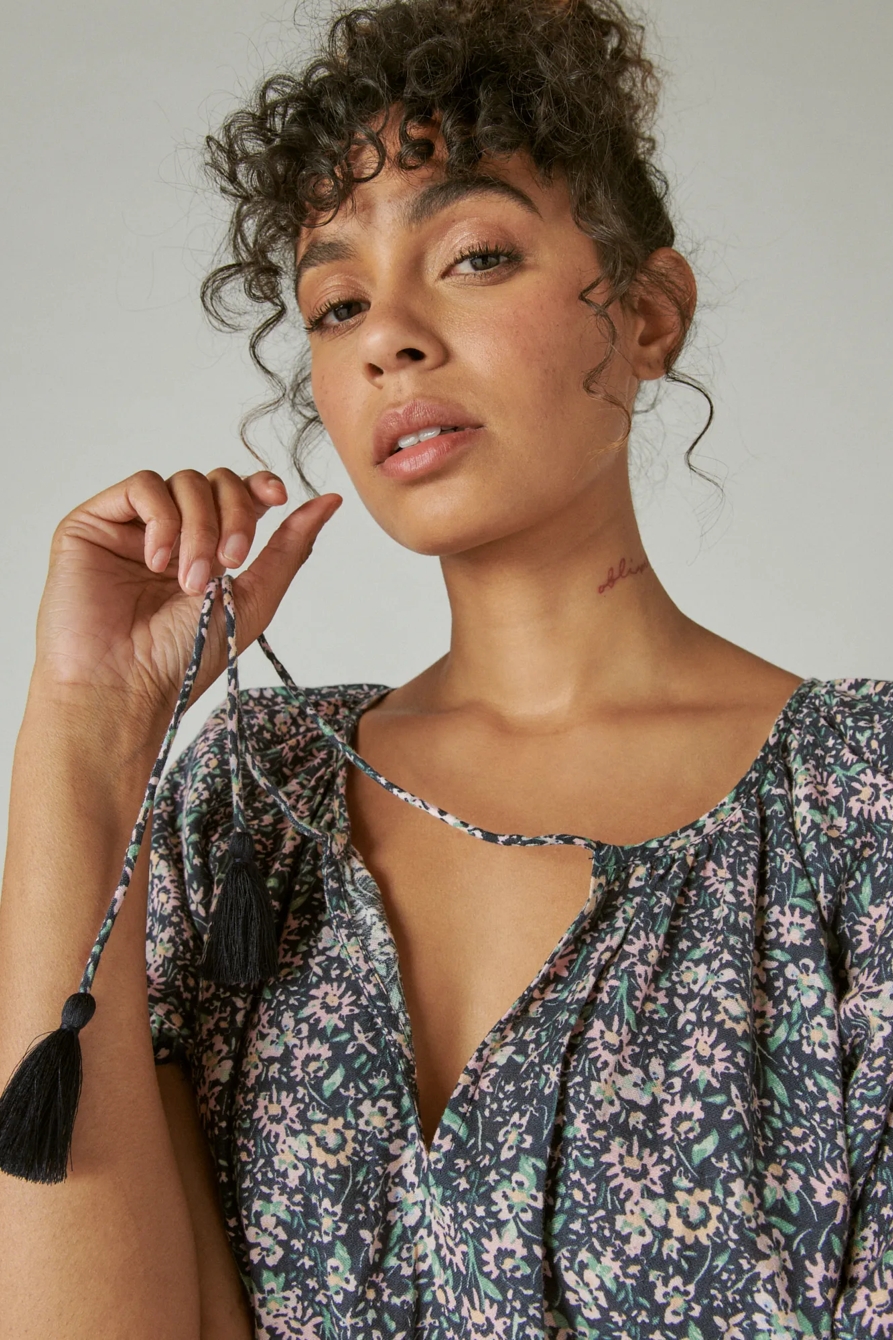 BOHO SMOCKED WAIST MAXI DRESS, image 4