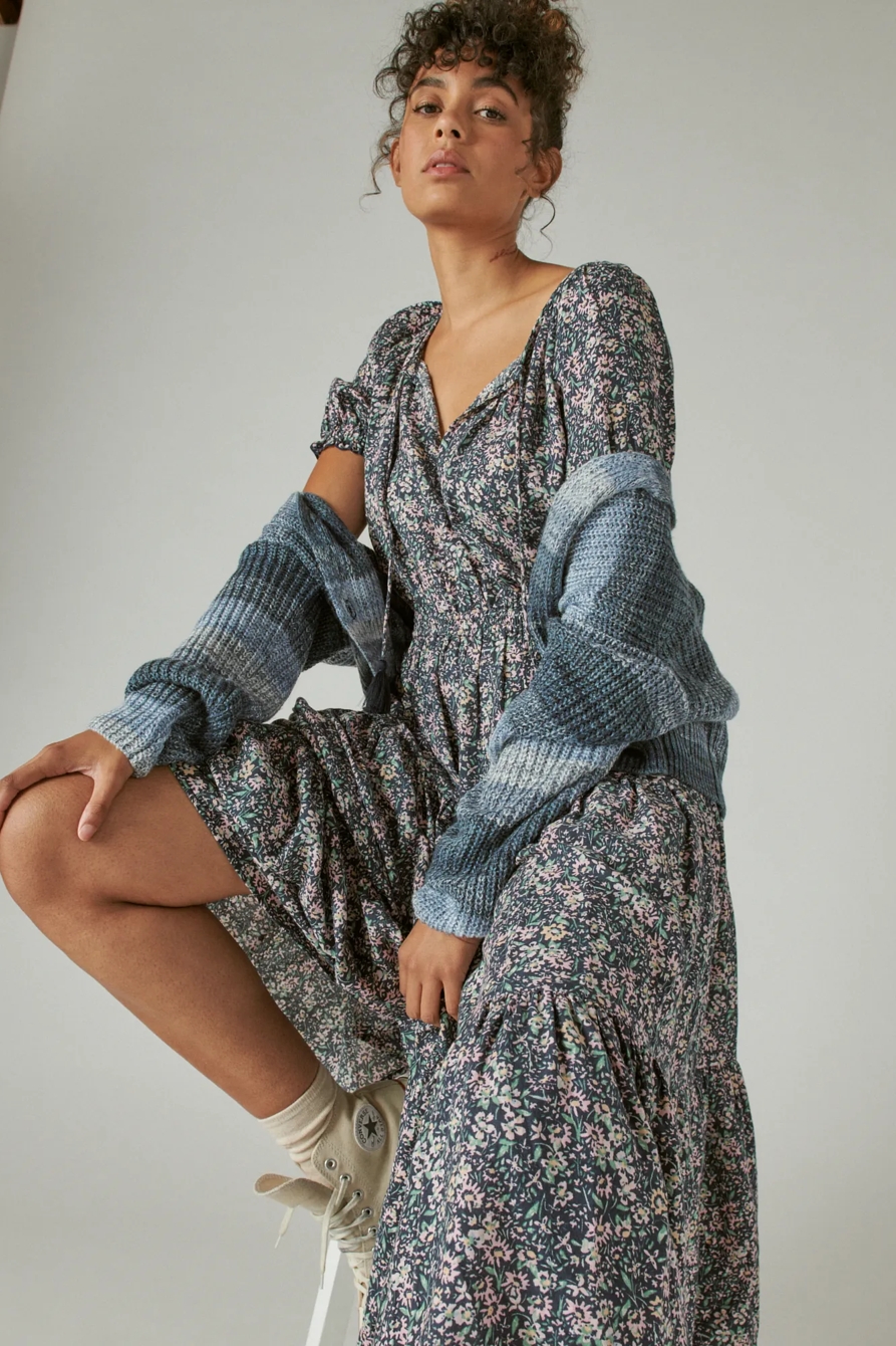 BOHO SMOCKED WAIST MAXI DRESS, image 5