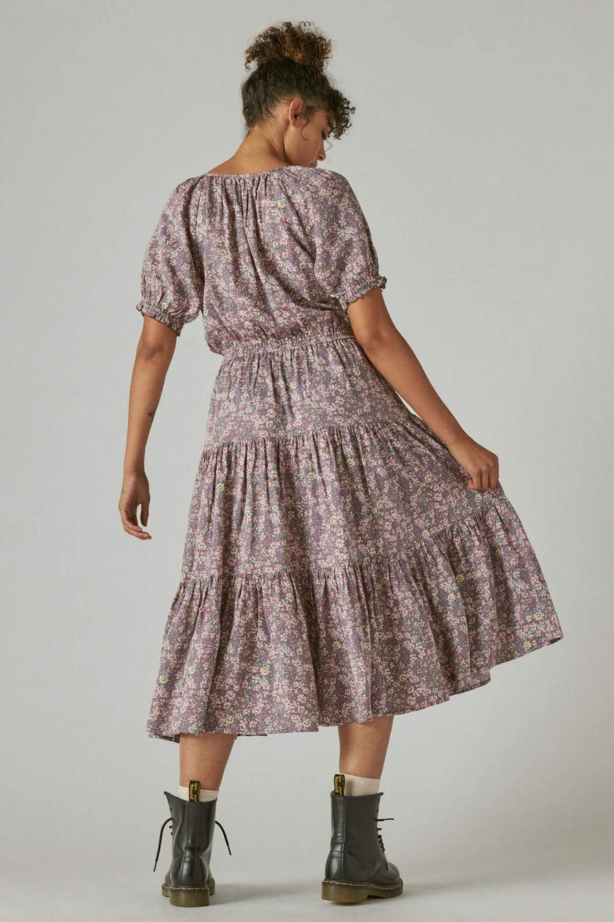 BOHO SMOCKED WAIST MAXI DRESS, image 3