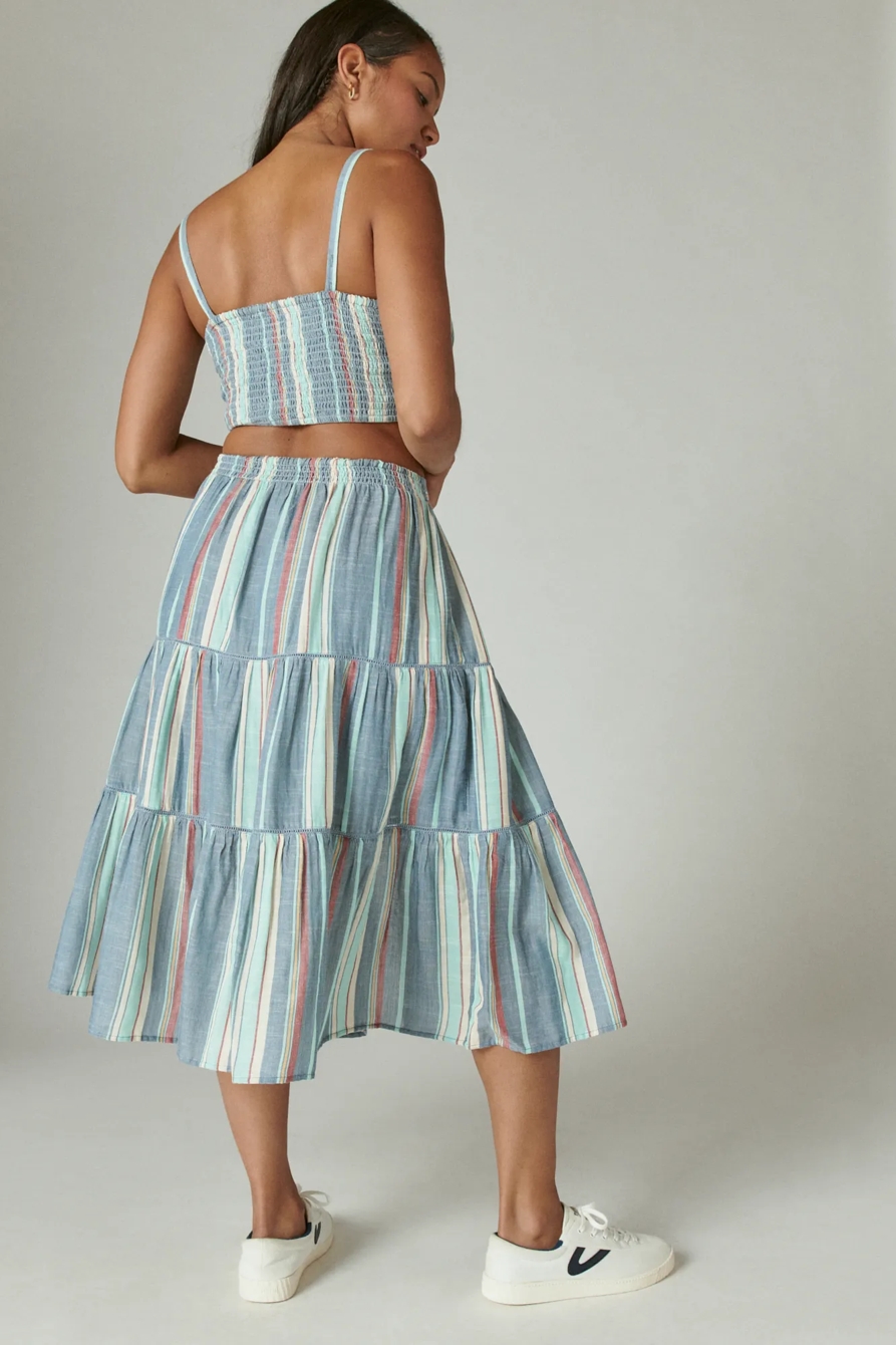 BUTTON FRONT MIDI SKIRT, image 3
