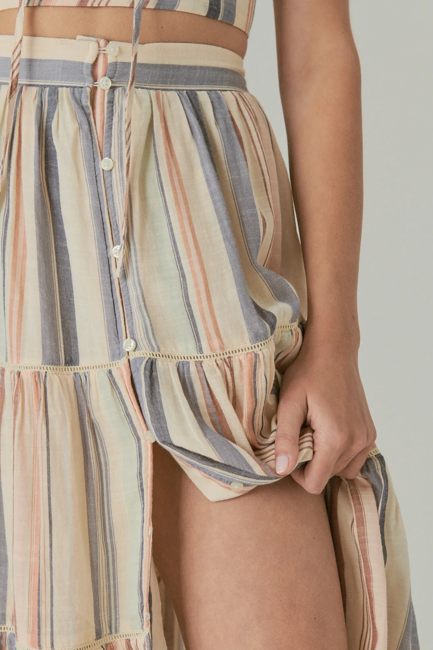 BUTTON FRONT MIDI SKIRT, image 3