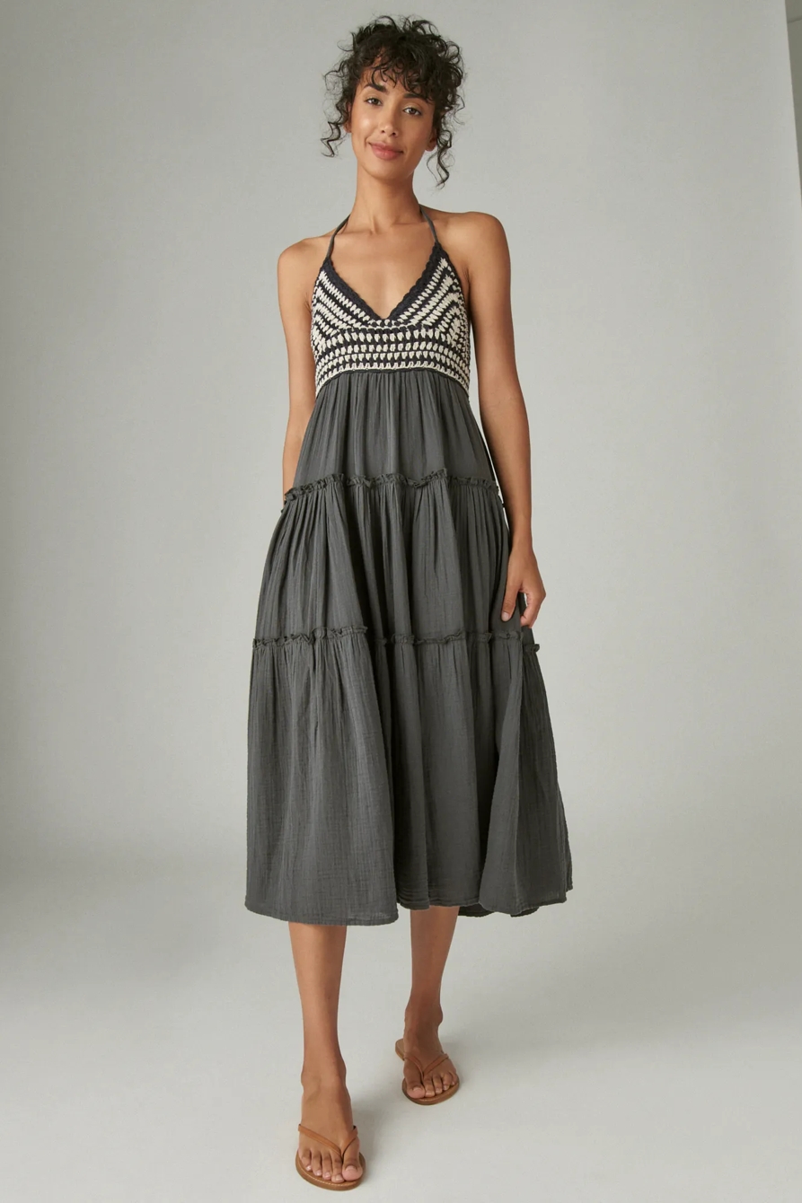 CROCHET TRIM MAXI DRESS, image 2