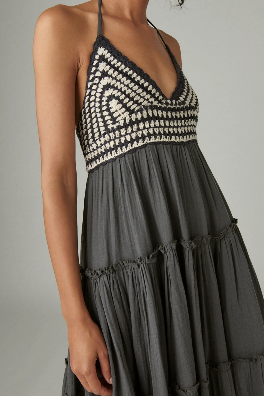 CROCHET TRIM MAXI DRESS, image 4