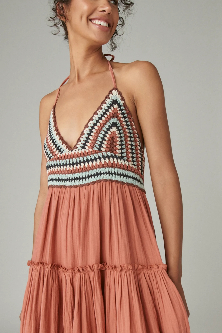 CROCHET TRIM MAXI DRESS, image 4