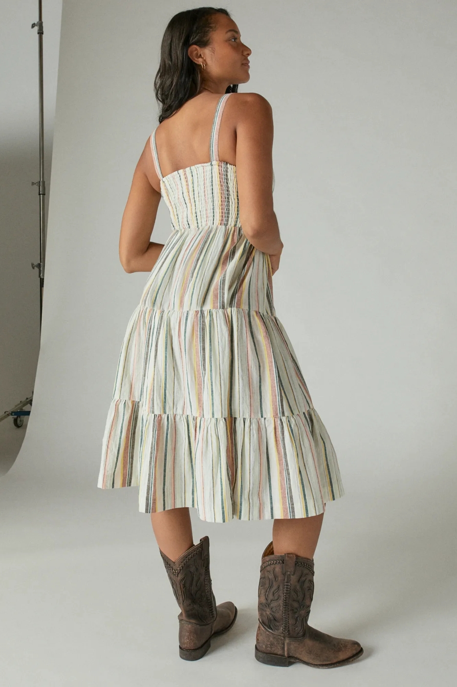 STRIPED CORSET MAXI DRESS, image 3