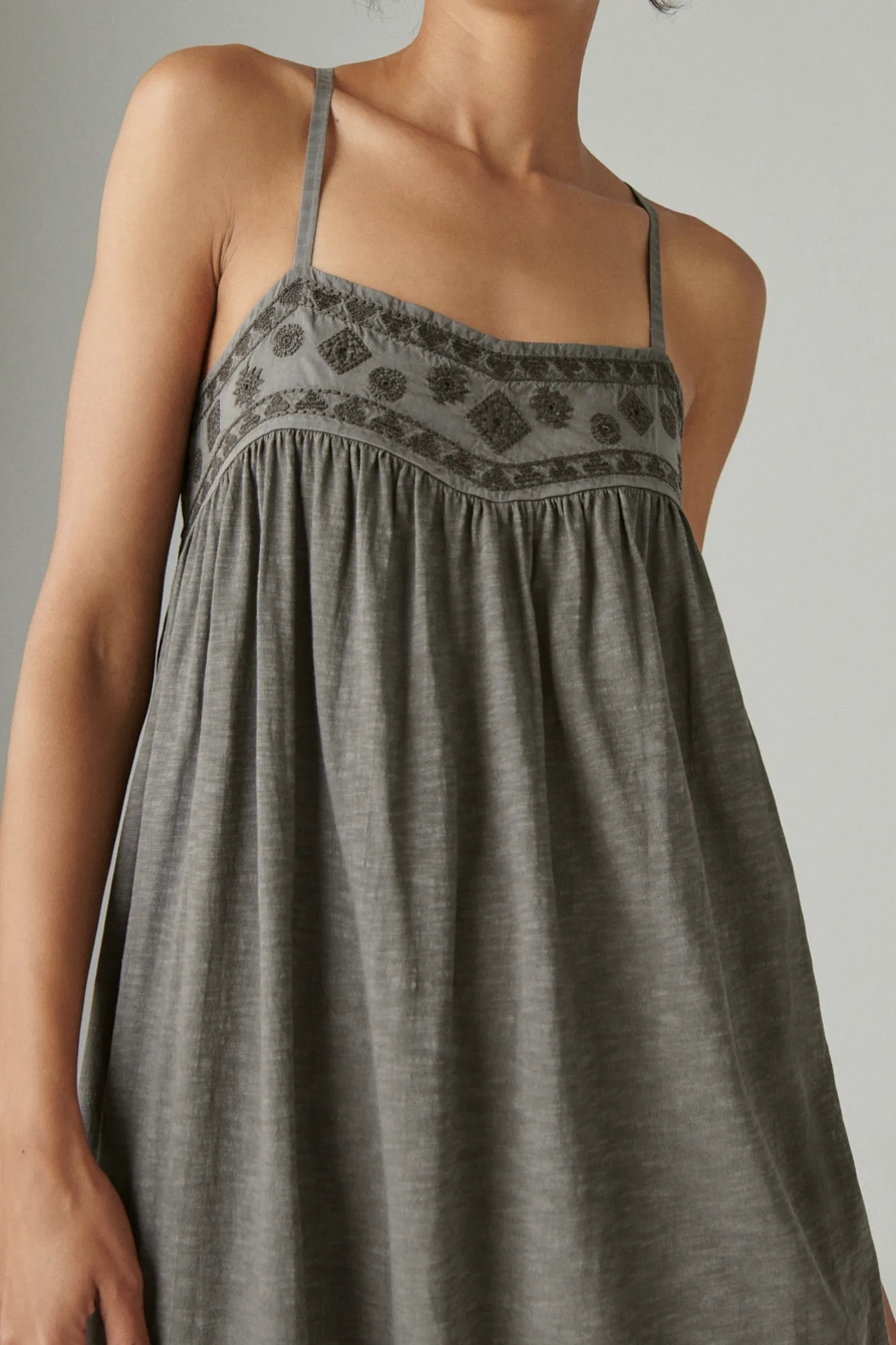 WOVEN YOKE KNIT MAXI DRESS, image 3
