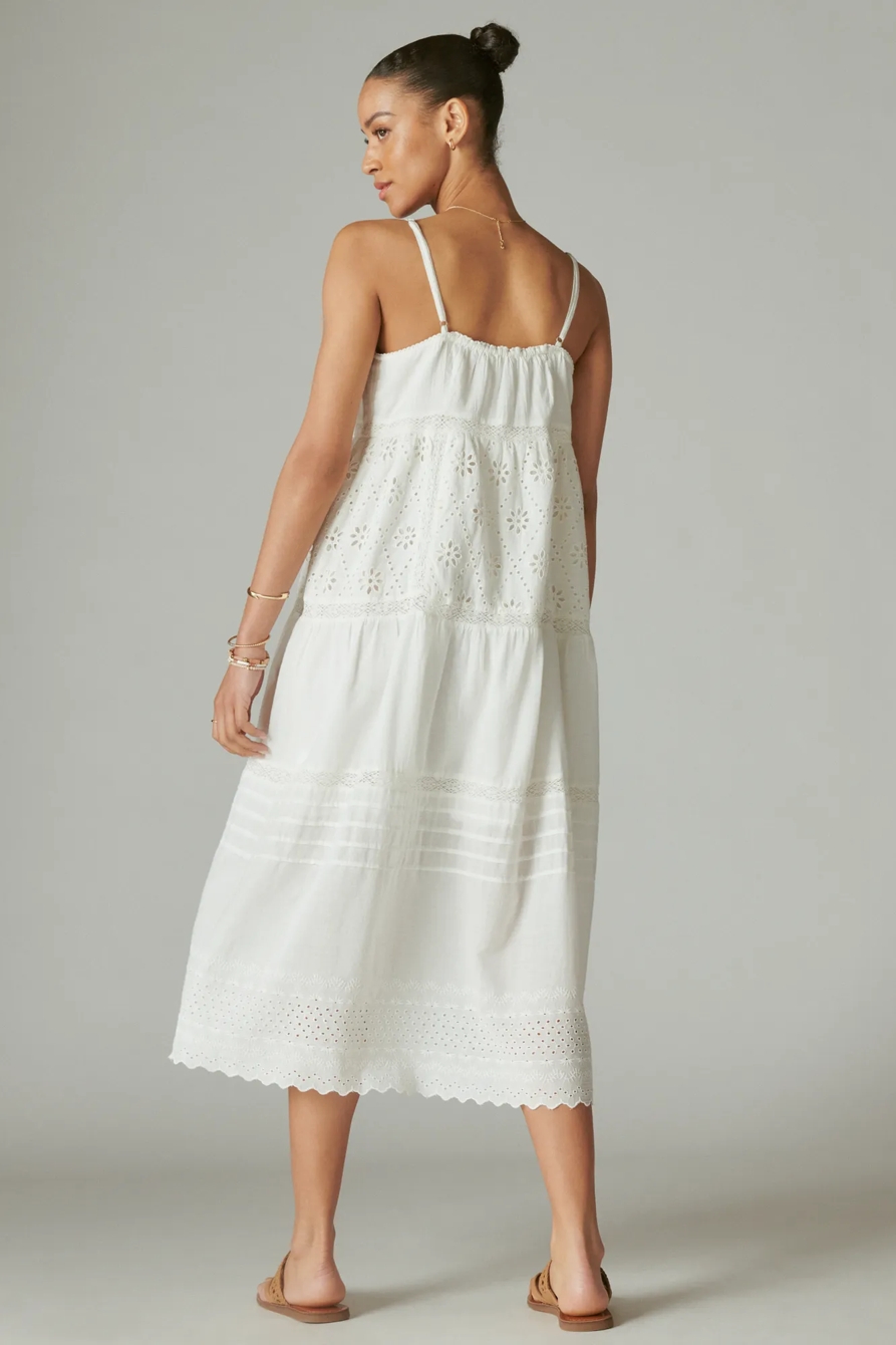 CUTWORK PANELED MAXI DRESS, image 3