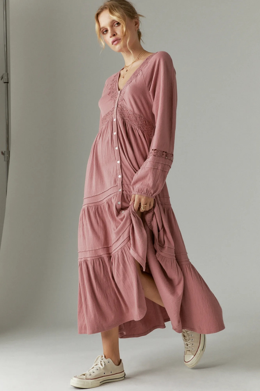 EMBROIDERED KNIT MAXI, image 2