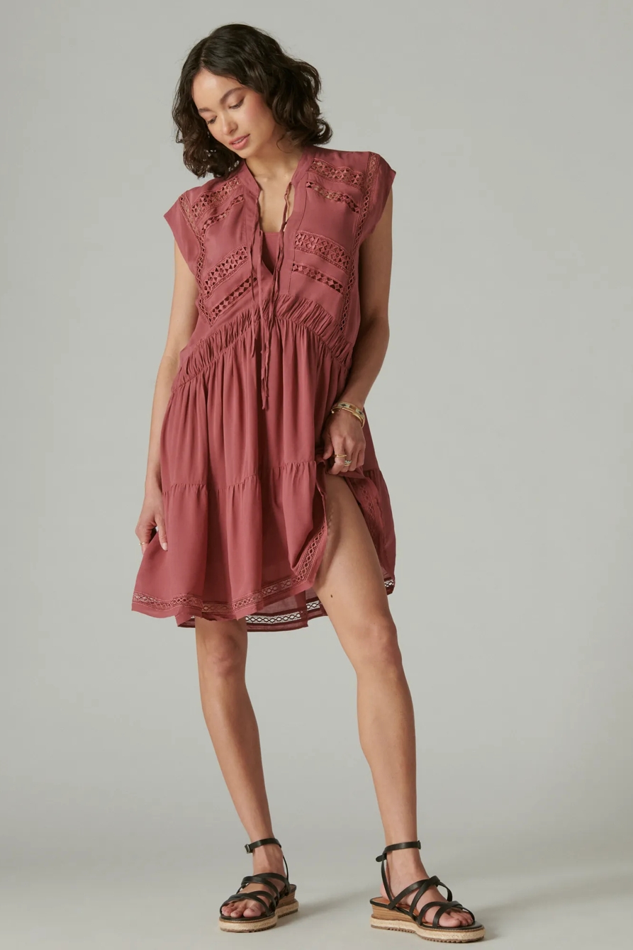 LACE INSET DRESS, image 2
