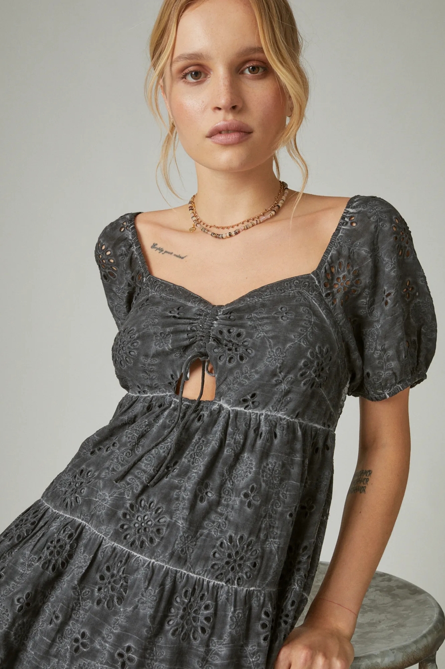 EYELET MINI DRESS, image 3