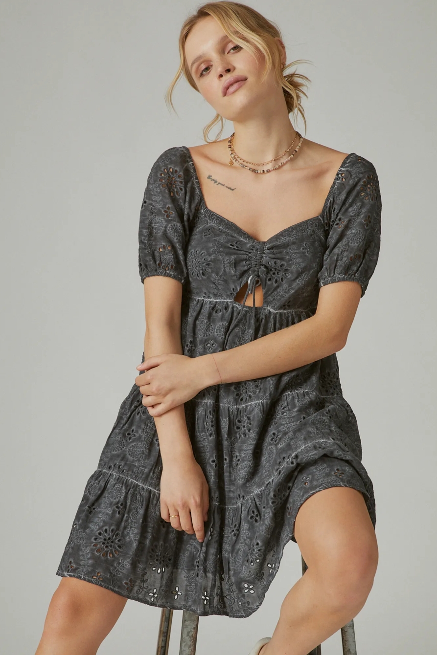 EYELET MINI DRESS, image 4
