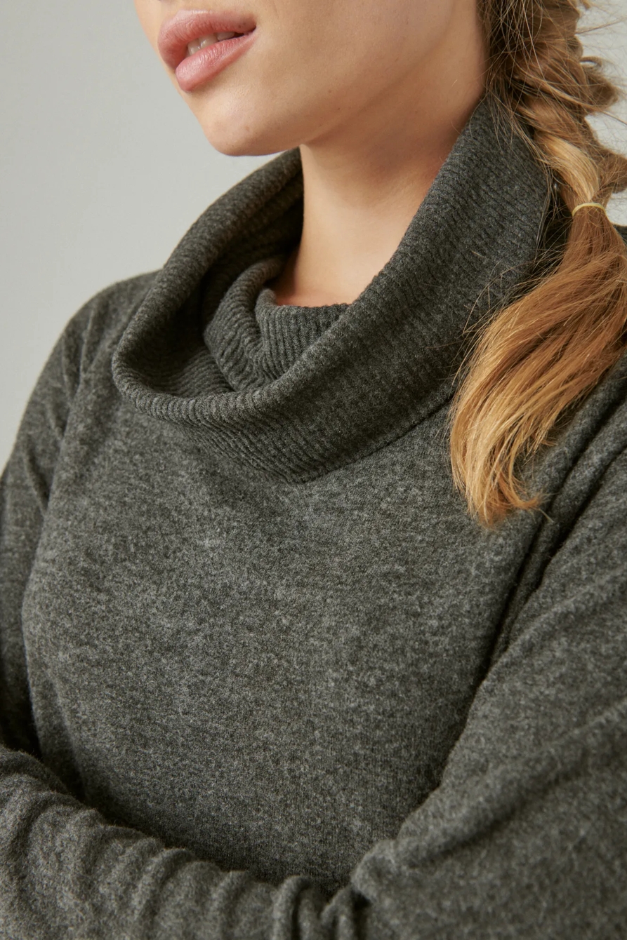 CLOUD JERSEY MOCK NECK DRESS, image 3