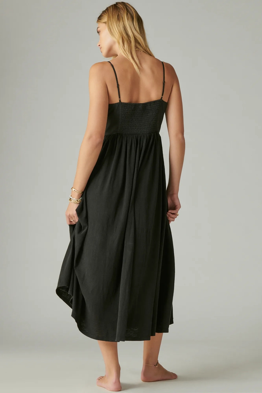 LACE BUTTON FRONT MIDI DRESS, image 4