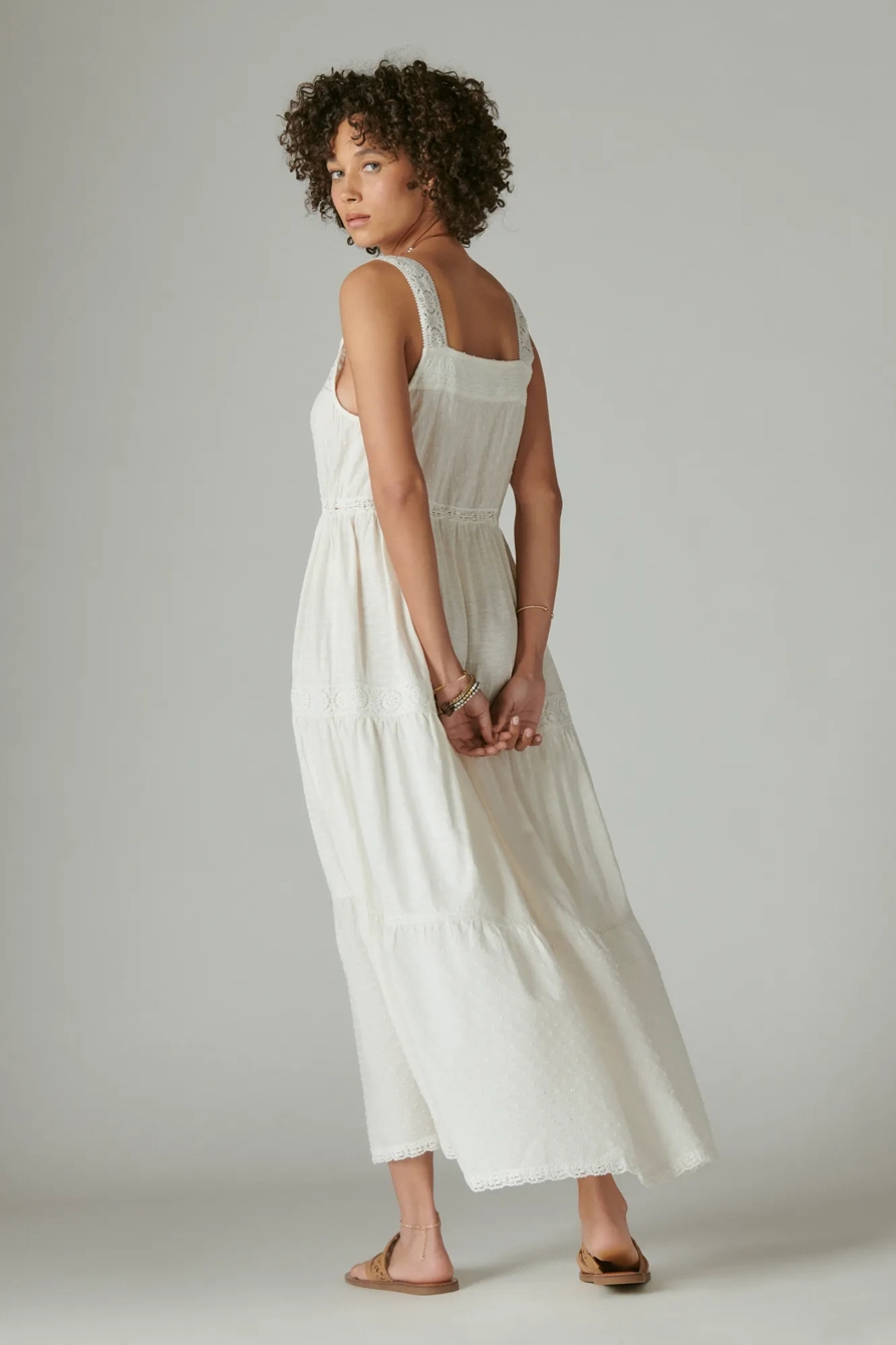 LACE TIERED KNIT MAXI DRESS, image 3