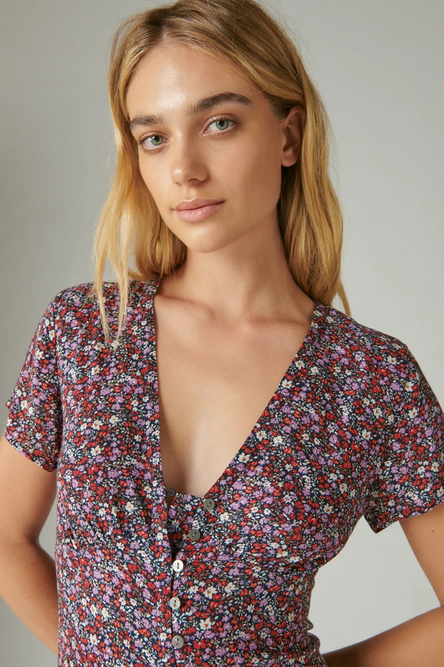 FLORAL BUTTON FRONT DRESS, image 2