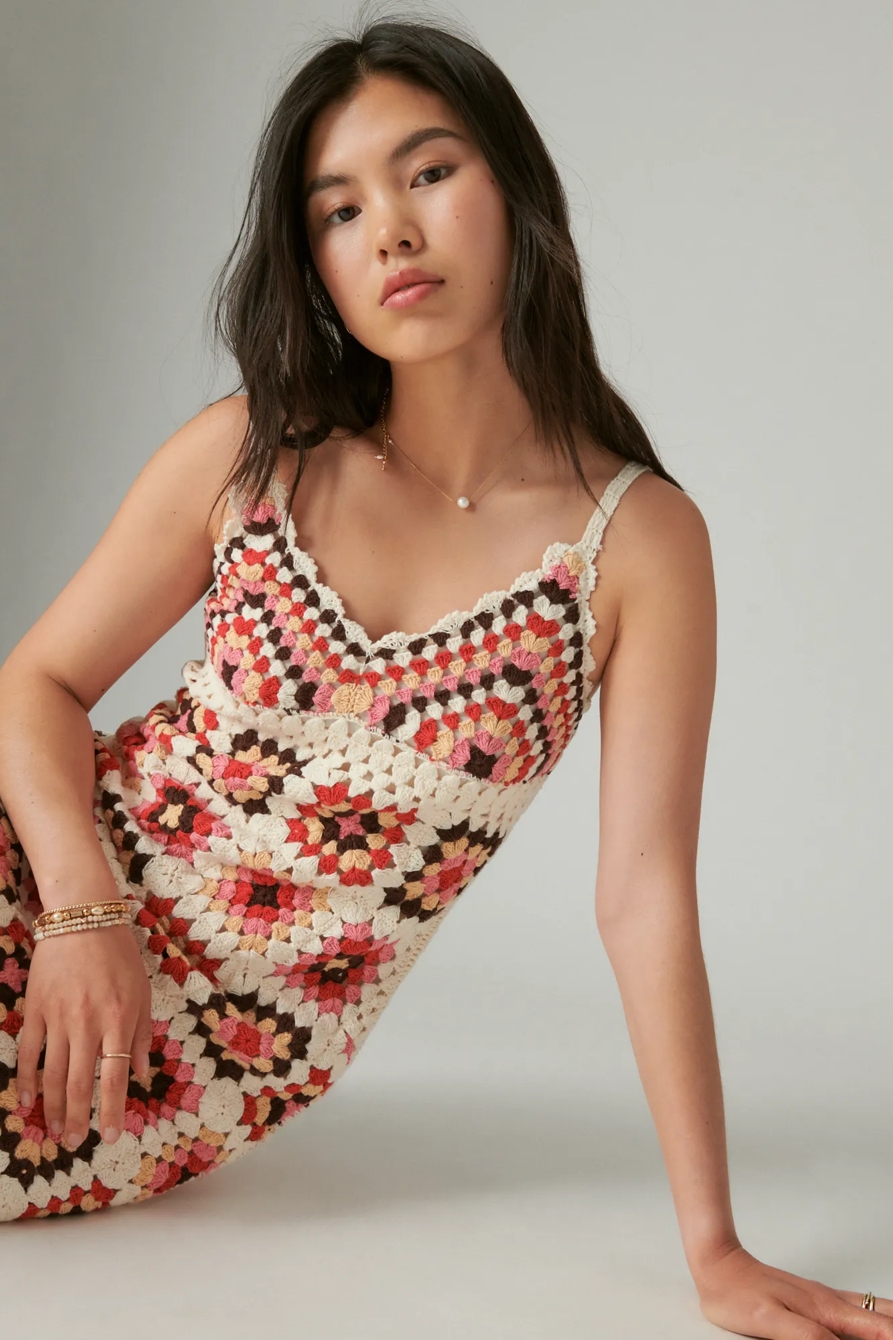 CROCHET SQUARE MINI DRESS, image 2