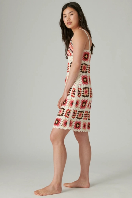 CROCHET SQUARE MINI DRESS, image 3