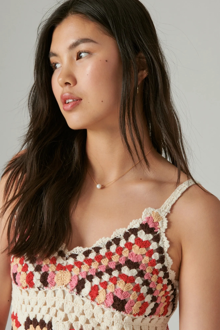 CROCHET SQUARE MINI DRESS, image 5