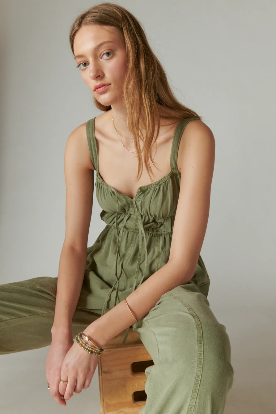 TIE FRONT UTILITY JUMPSUIT, image 2