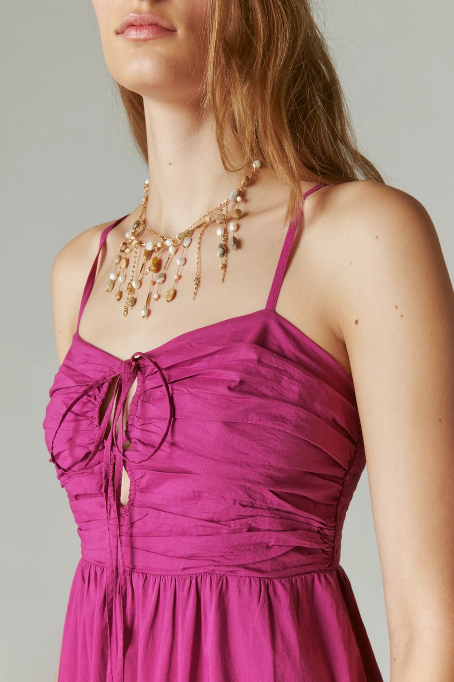 POPLIN CUTOUT MAXI DRESS, image 4