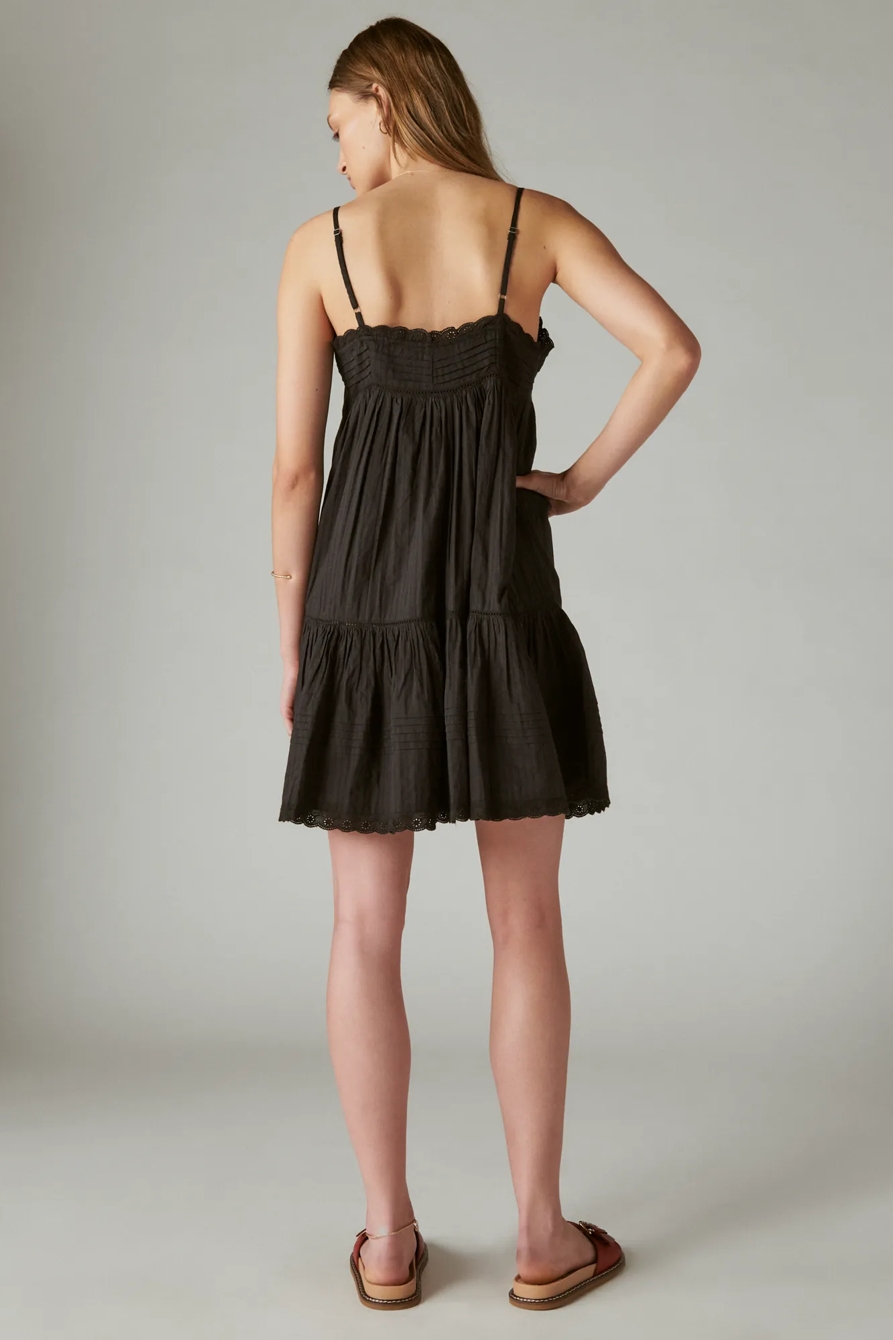 DROP WAIST EMBROIDERED MINI DRESS, image 3
