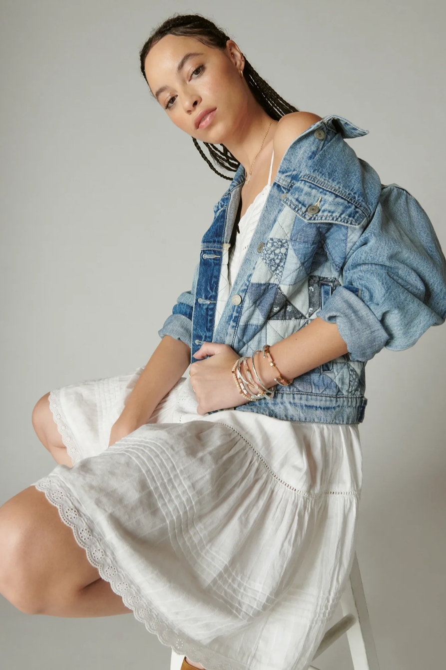 DROP WAIST EMBROIDERED MINI DRESS, image 2
