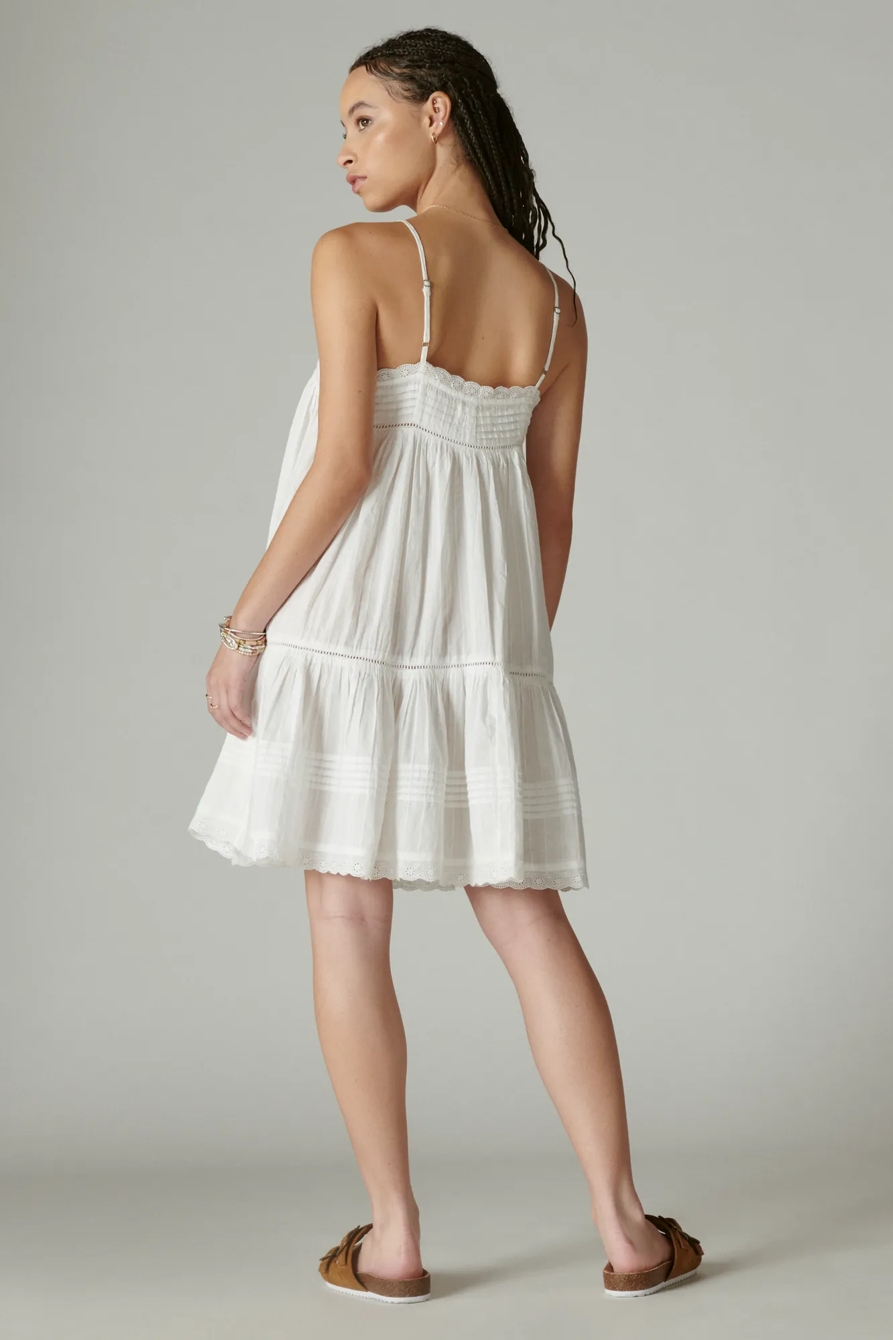 DROP WAIST EMBROIDERED MINI DRESS, image 3