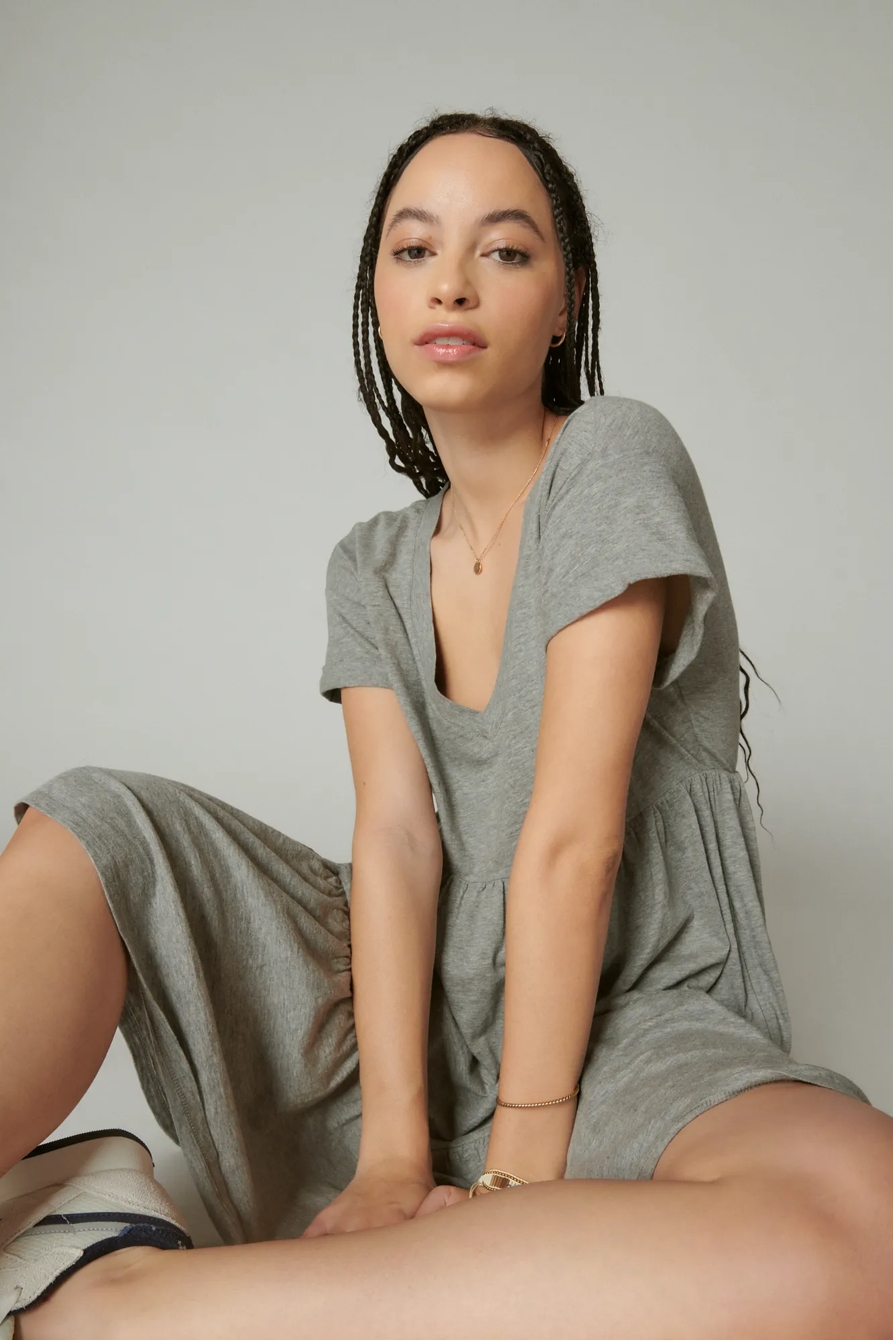 TIERED T SHIRT MINI DRESS, image 2