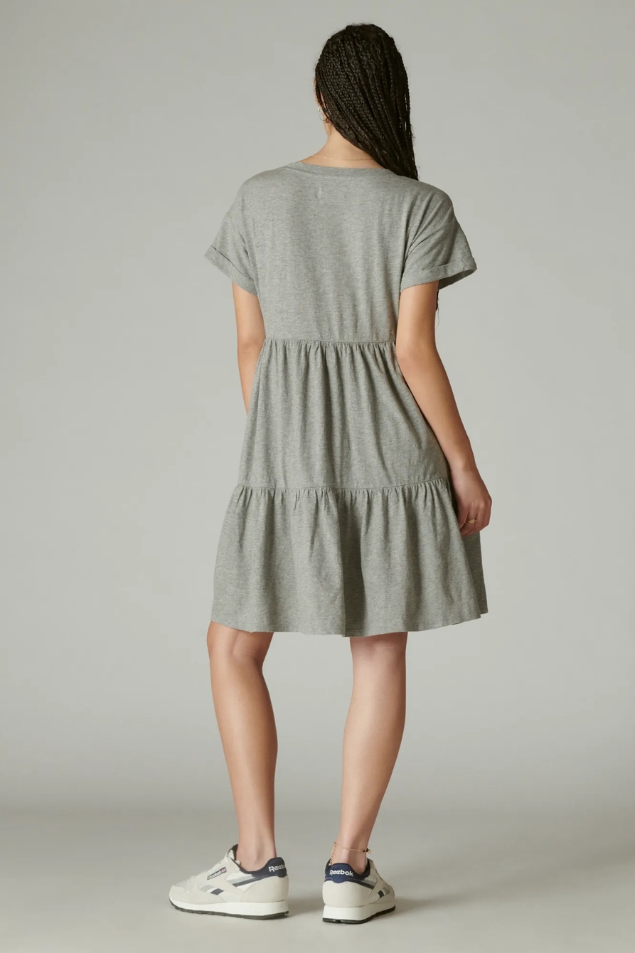 TIERED T SHIRT MINI DRESS, image 3