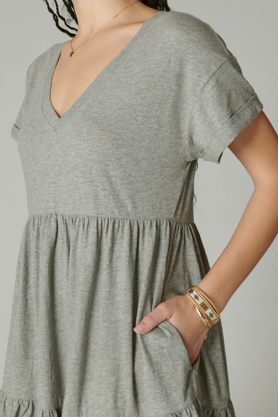 TIERED T SHIRT MINI DRESS, image 4