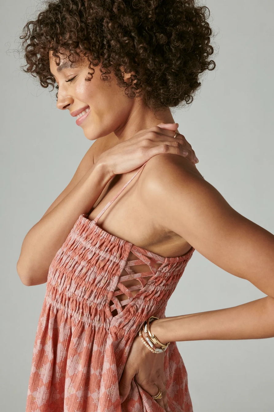 PRINTED SMOCKED MINI DRESS, image 2