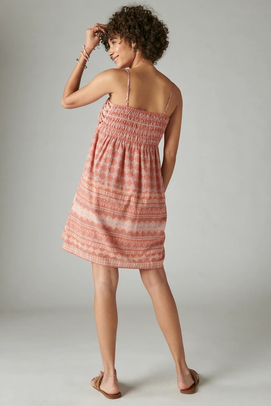 PRINTED SMOCKED MINI DRESS, image 4