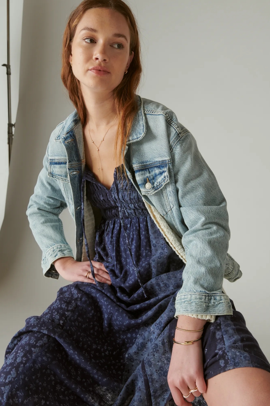 INDIGO TIE FRONT MAXI DRESS, image 2