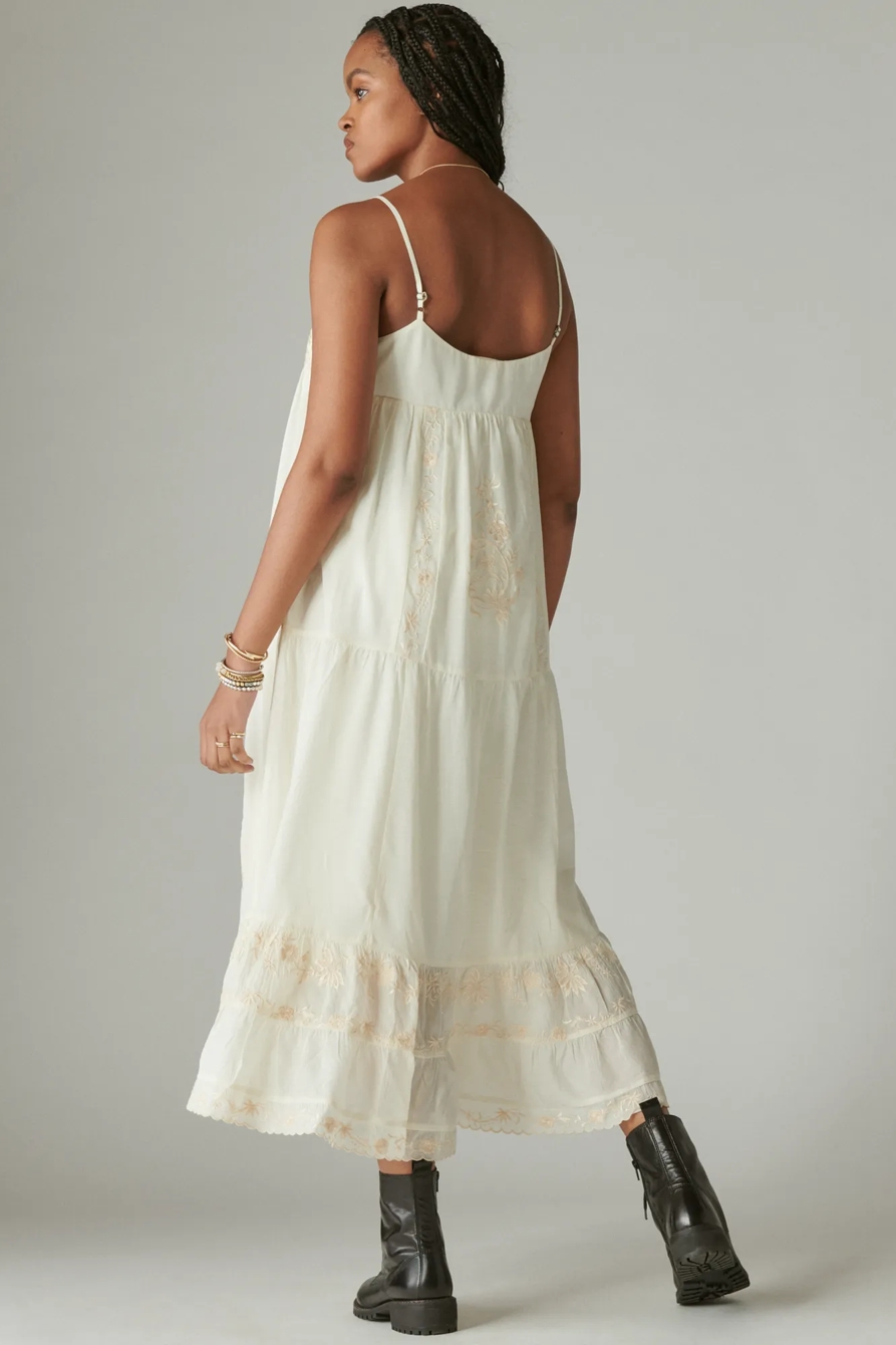 EMBROIDERED MAXI SLIP DRESS, image 3