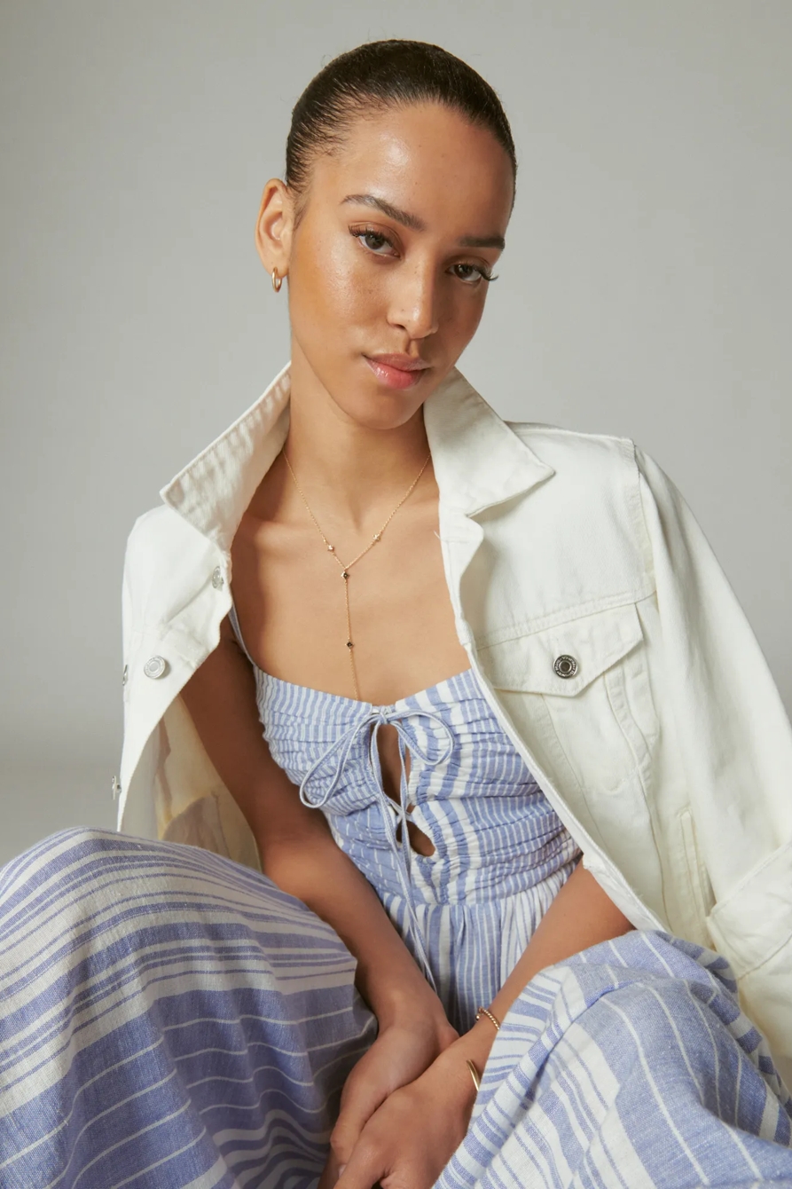 STRIPED CUTOUT MIDI DRESS, image 2