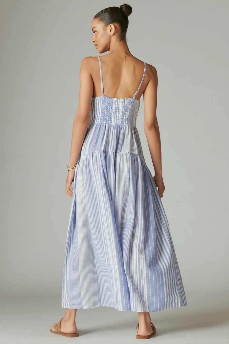 STRIPED CUTOUT MIDI DRESS, image 3