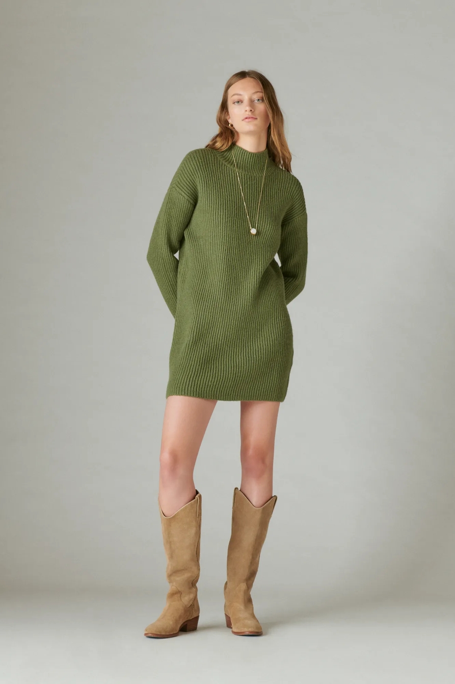 MOCK NECK SWEATER DRESS, image 2