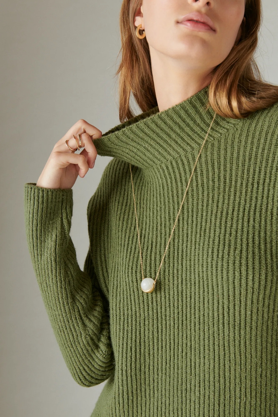 MOCK NECK SWEATER DRESS, image 4