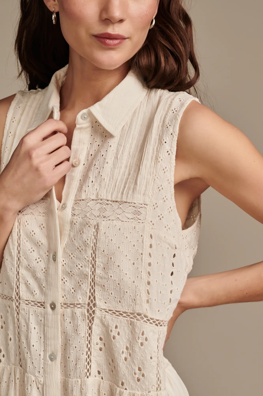 COLLARED TIERED DRESS, image 4