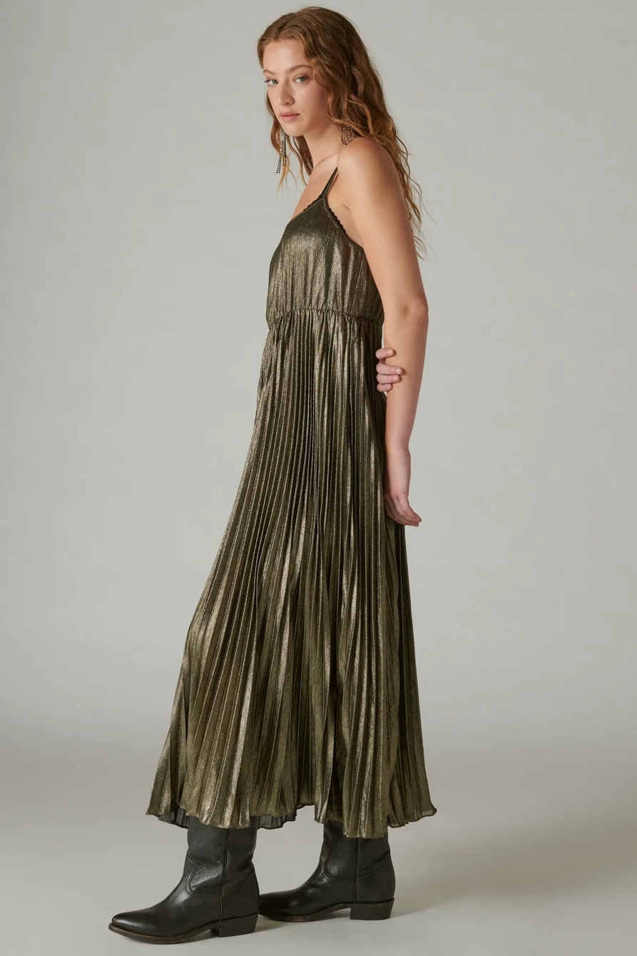 PLEATED PARTY MIDI DRESS, image 3