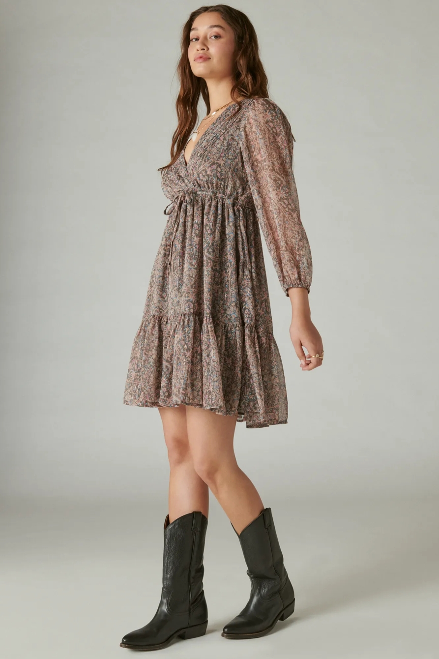 PRINTED CHIFFON MINI DRESS, image 3