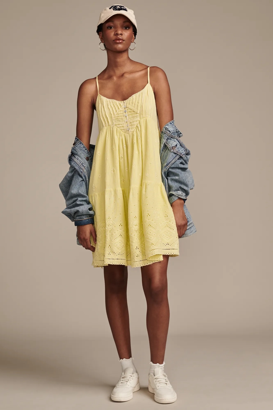 PINTUCK BODICE TIERED MINI DRESS, image 2