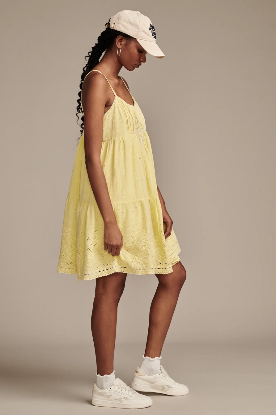 PINTUCK BODICE TIERED MINI DRESS, image 3
