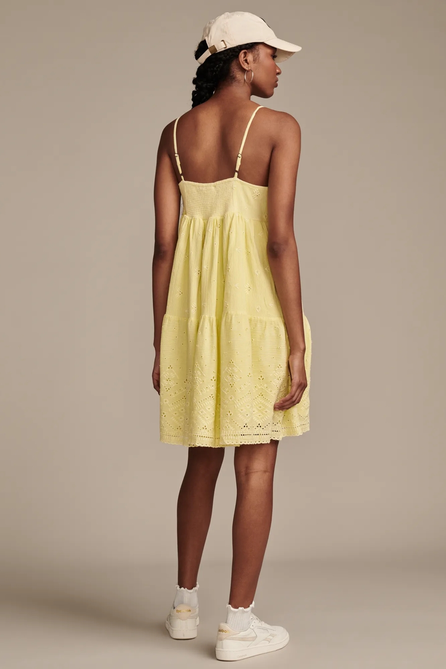 PINTUCK BODICE TIERED MINI DRESS, image 4